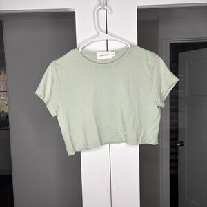 Talentless Crop Top Short Sleeve Light Green